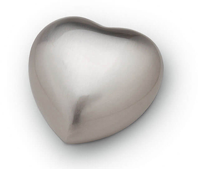 verlies Derde stimuleren Mini-urne hart mat zilver DSHUH005 - Uitvaartverzorging Steve De Saedeleer